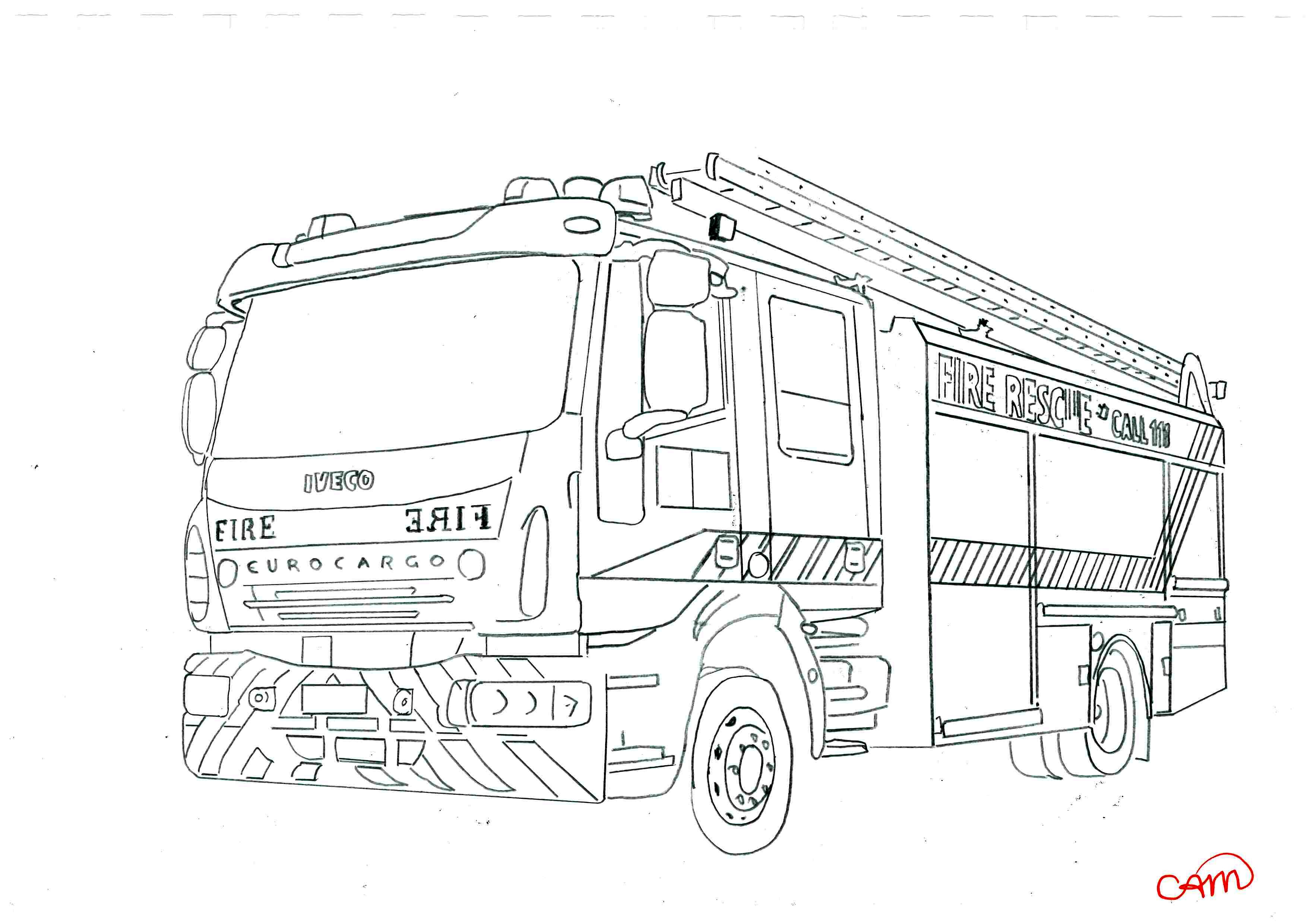 emergency vehicles coloring pages - photo #11