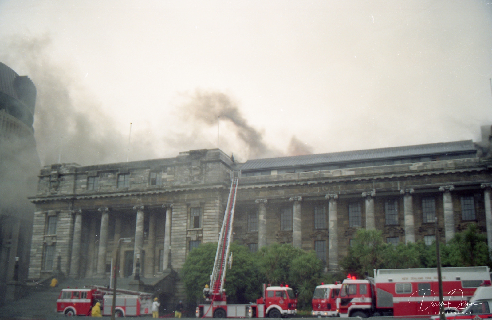 FIREFIGHTERS IN ACTION Parliament Buildings Fire 5th Alarm 26 Jul 